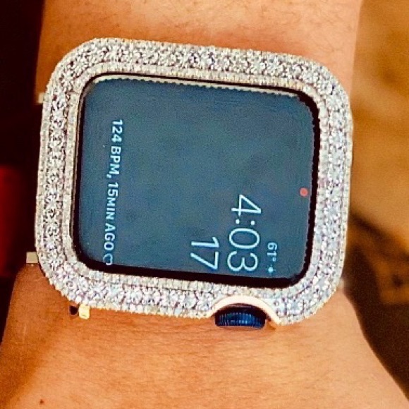 7 series 45m Apple Watch genuine REAL DIAMOND Case NOT CZ best Christmas gift - Picture 8 of 11